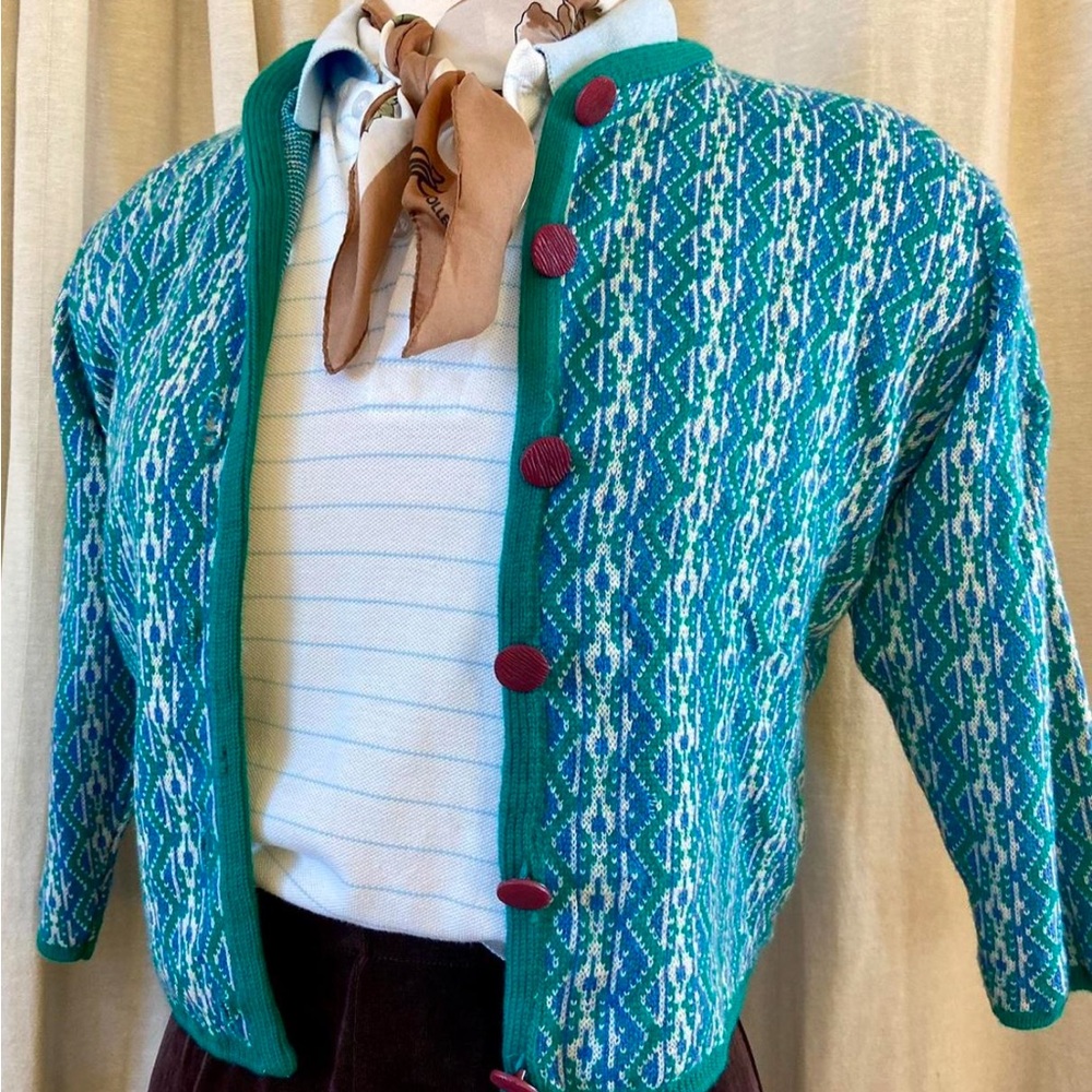 Sweet Fair isle Cardigan 60s style